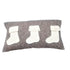 Hand Felted Wool Christmas Pillow – White Stockings on Gray – 12x24” - ARCADIA HOME